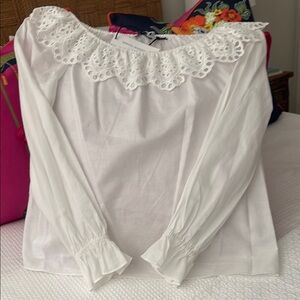 White Eyelet Blouse